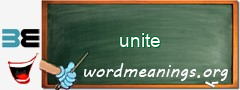 WordMeaning blackboard for unite